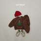 (Pre-order) Soybean Kids Winter - Dinosaur Bouclé Embroidery Fleece-Lined Top & Bottom Set 공룡부클자수상하복 (3 Colors)