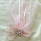 (Chenny Bong Bong) Kids’ Pink Bow Princess Hair Clip with Veil