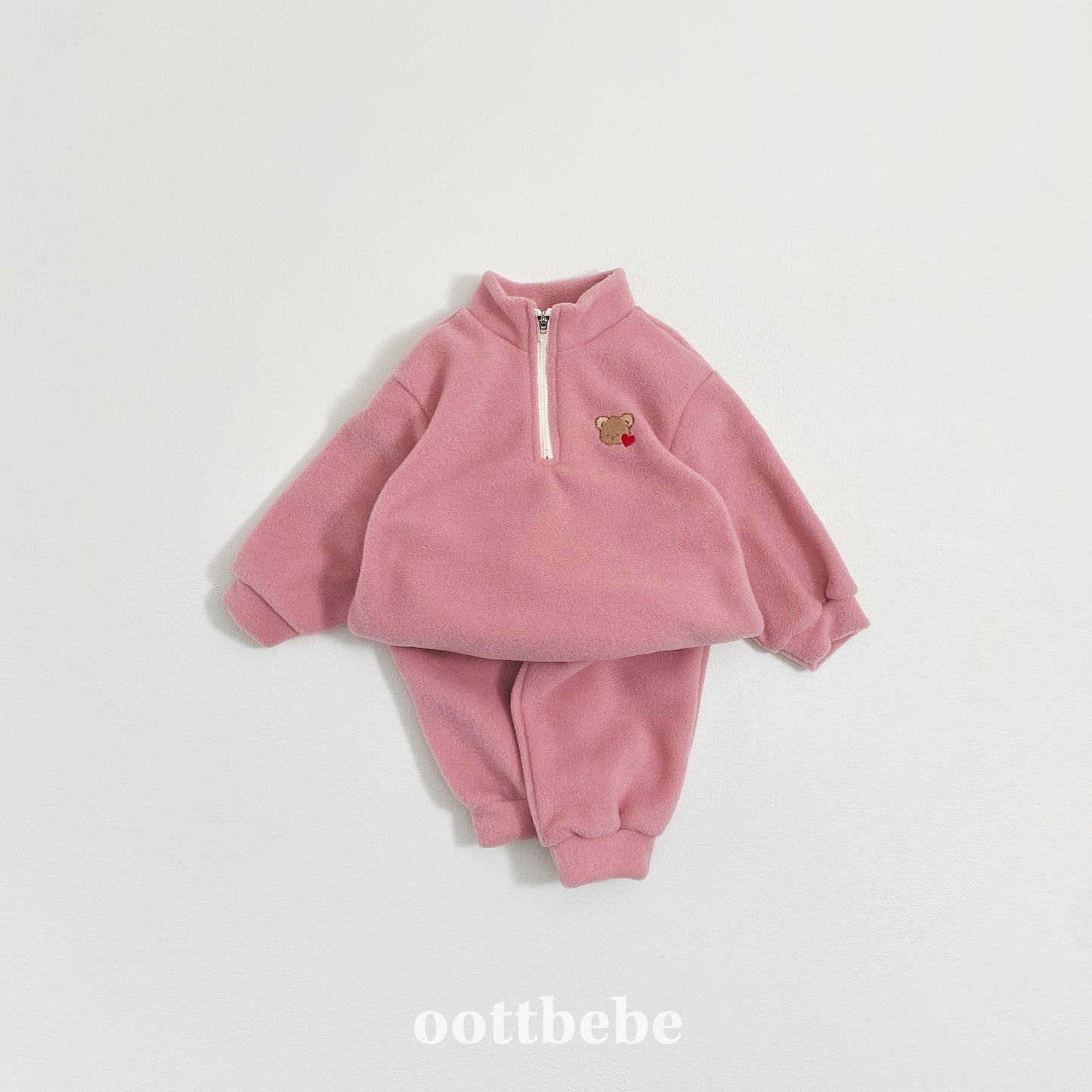 (Pre-order) OOTTBEBE Winter - Puppy Fleece Anorak Top & Bottom Set 멍멍아노락상하복 (4 Colors)