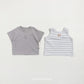 (Pre-order) OOTTBEBE Summer - Sherbet 1+1 Tee Set (Kids) 샤베트 1+1티셔츠 (5 Colors)