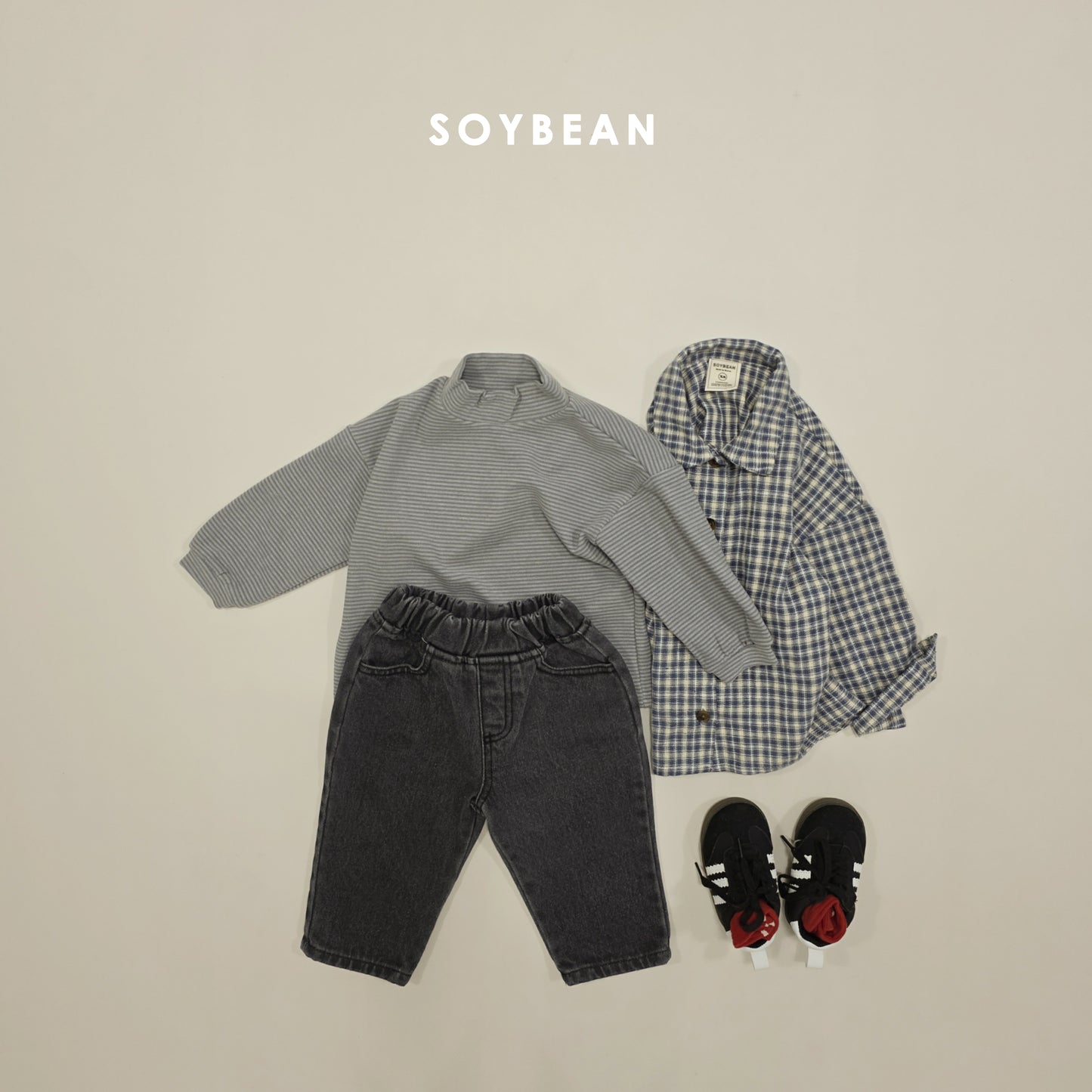 (Pre-order) Soybean Kids Winter - Cozy Soft Half-Neck Tee 폭닥폭닥반목티 (5 Colors)