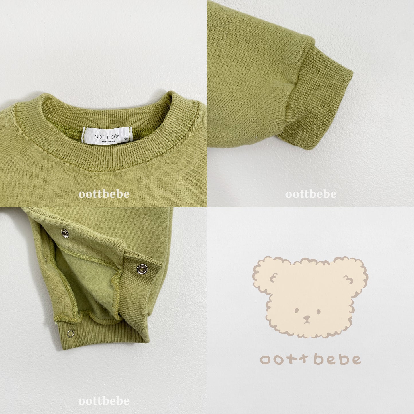 (Pre-order) OOTTBEBE Winter - Dino Friends Full Bodysuit 공룡전신슈트(양기모) (4 Colors)