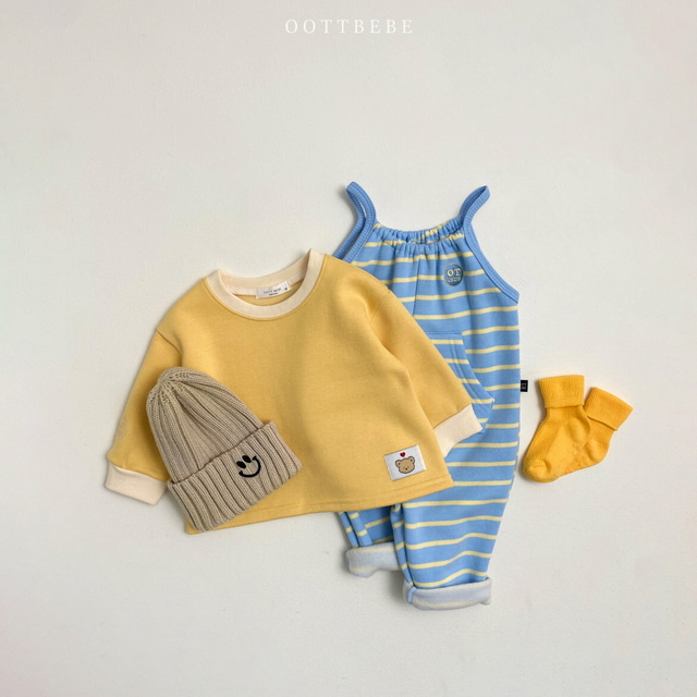 (Pre-order) OOTTBEBE - Snuggle Stripes Overalls 하리보오버롤 (3 Colors)