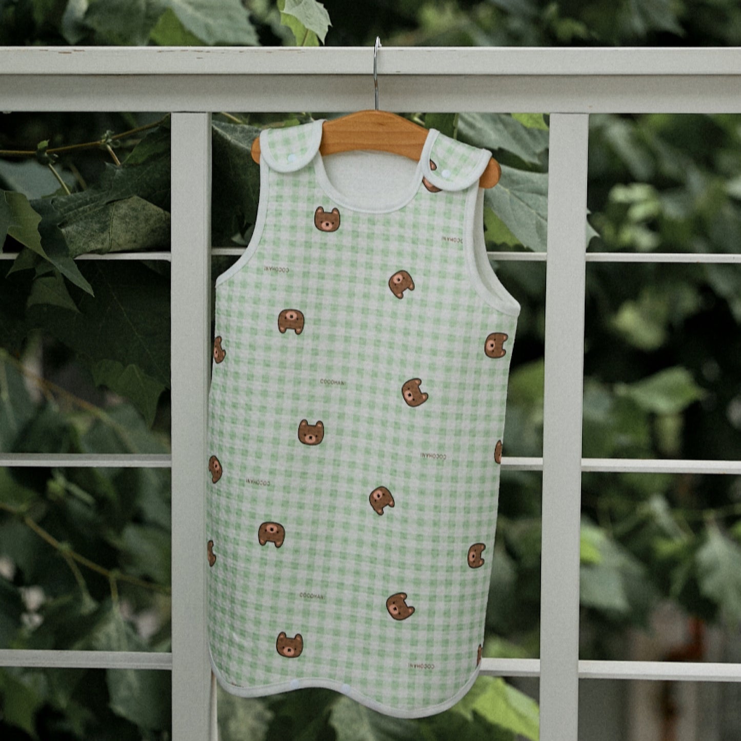 (COCOHANI) Cotton Gingham Check Sleep Vest (7 Colors)