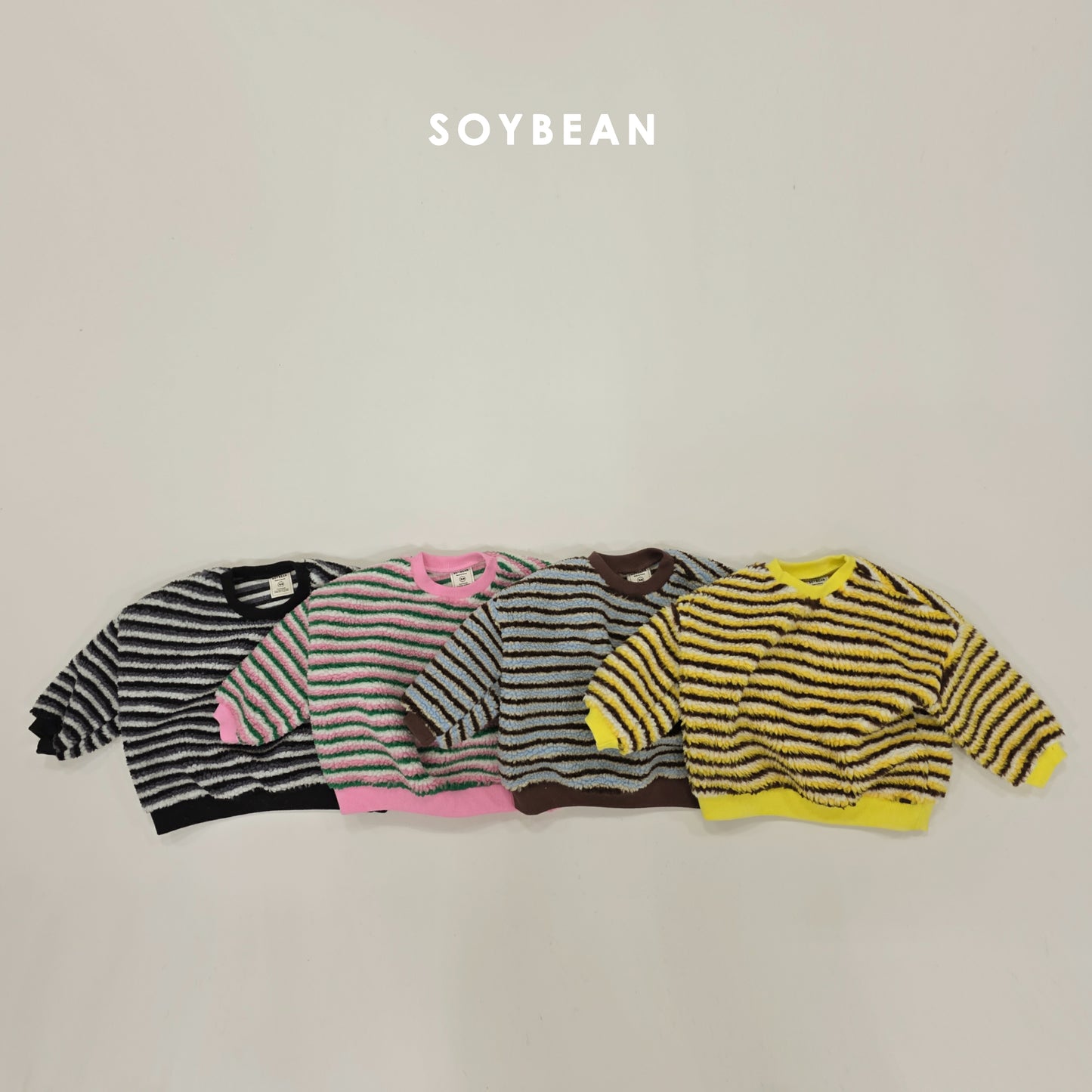 (Pre-order) Soybean Kids Winter - Color Cotton Candy Sherpa Sweatshirt 칼라솜사탕맨투맨 (4 Colors)