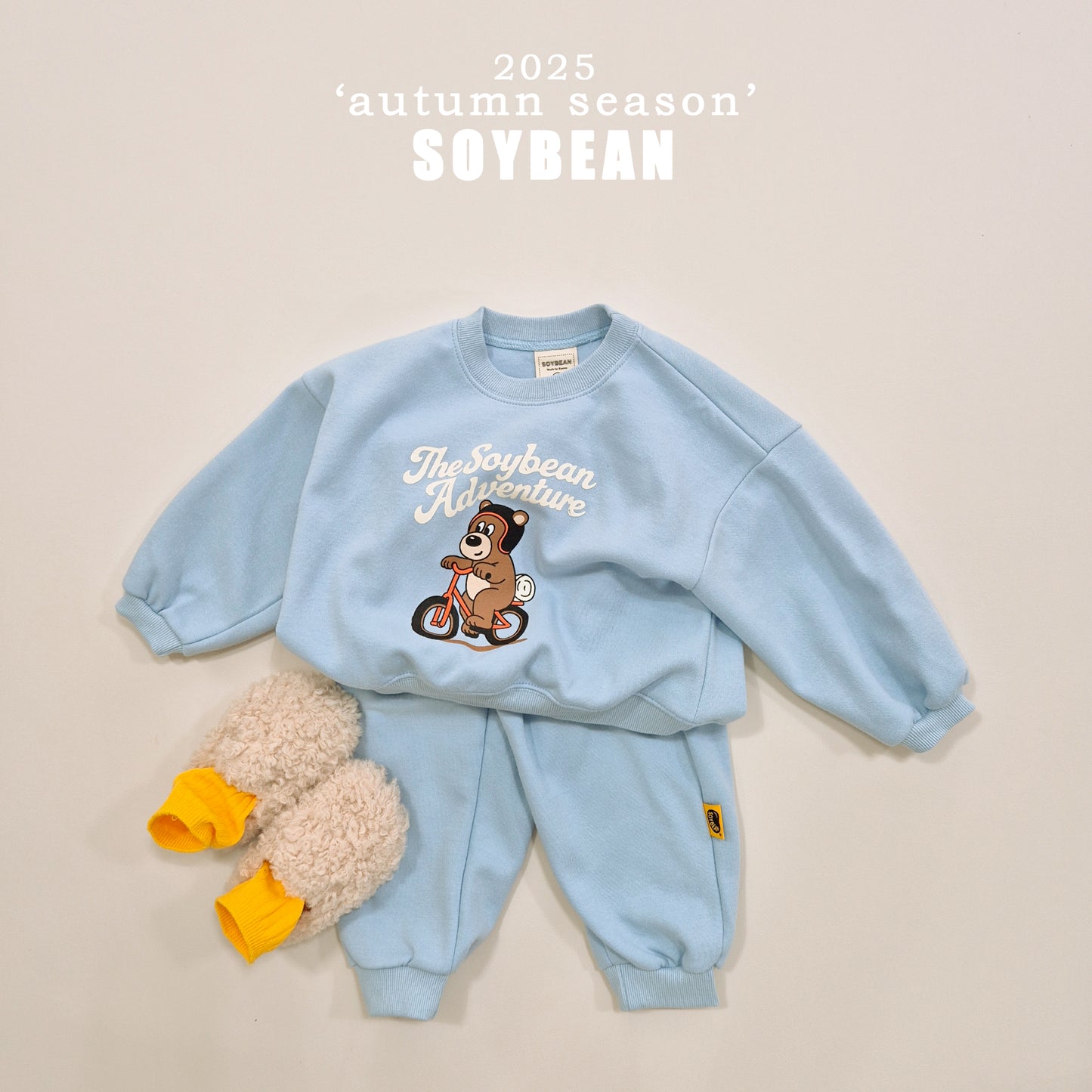 (Pre-order) Soybean Kids - Bear Adventure Top & Bottom Set 곰돌어드벤쳐상하복 (3 Colors)