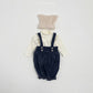 (Pre-order) OOTTBEBE - Velour Overall Pants 벨로아멜빵팬츠 (2 Colors)