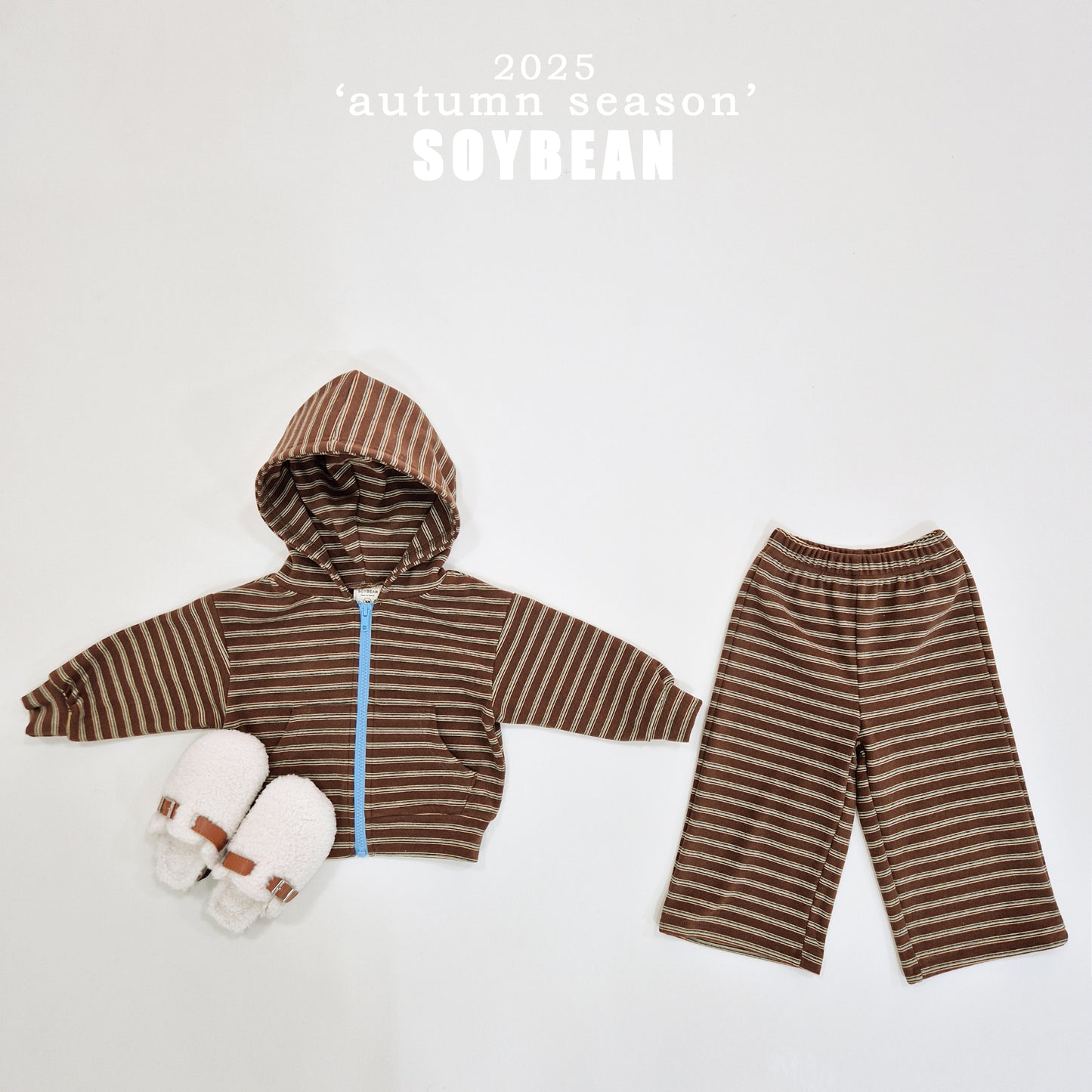 (Pre-order) Soybean Kids - Y2K Stripe Top & Bottom Set Y2K스트라이프셋업 (2 Colors)