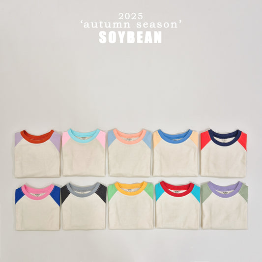 (Pre-order) Soybean Kids - Candy Raglan Tee 캔디나그랑티 (10 Colors)