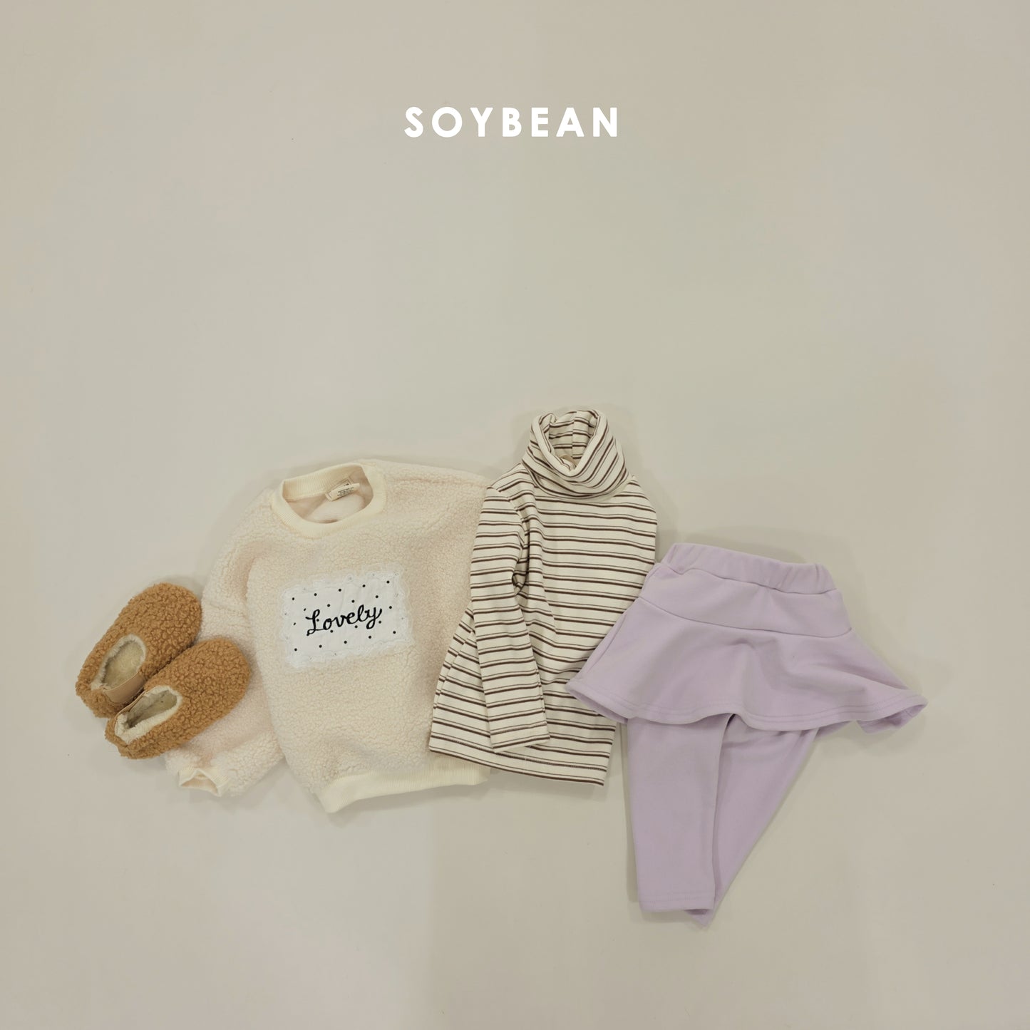 (Pre-order) Soybean Kids Winter - Cozy Titi Fleece-Lined Turtleneck 코지띠띠목폴라 (4 Colors)