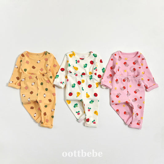 (Pre-order) OOTTBEBE Winter - Yum Yum Friends Homewear 얌얌친구실내복 (3 Colors)