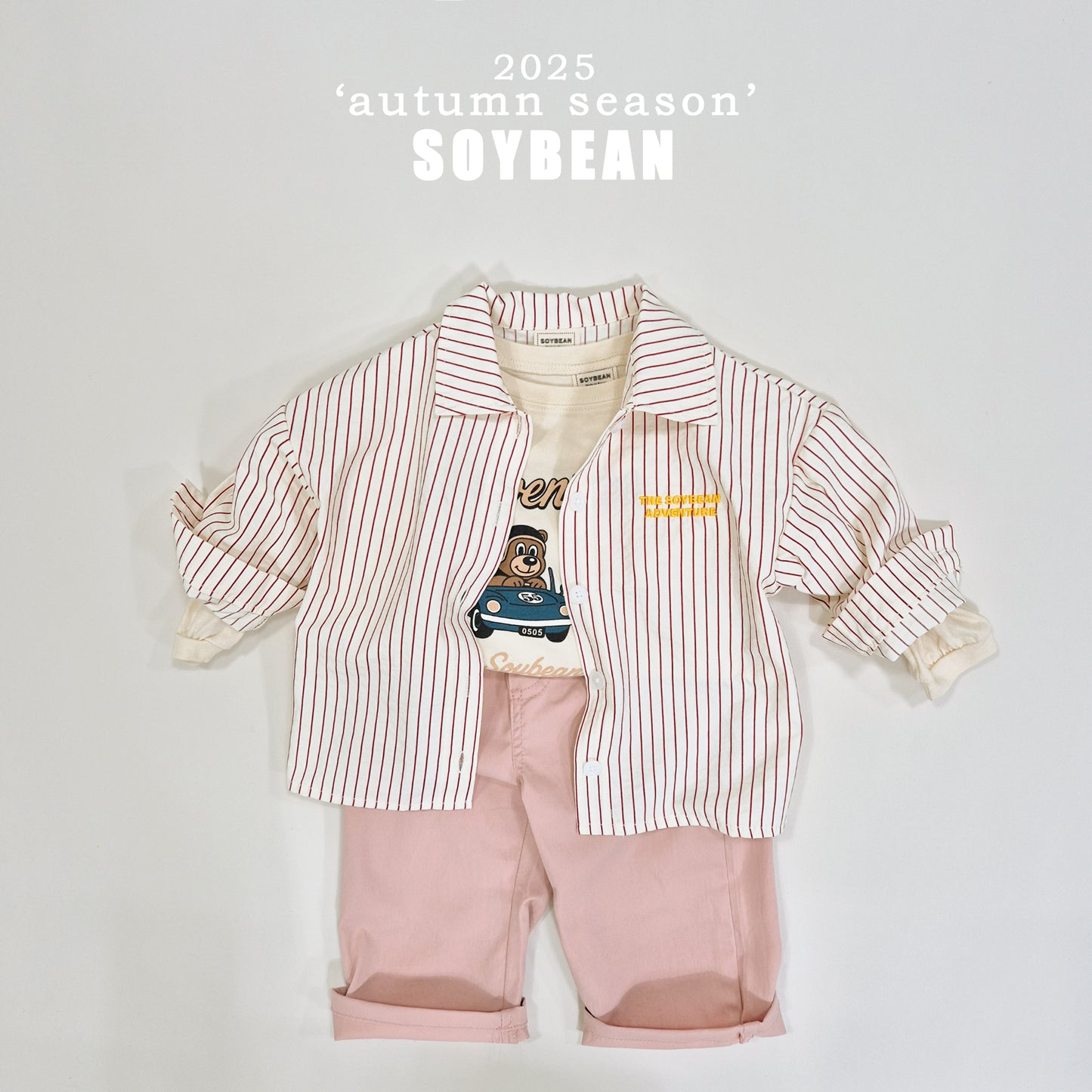 (Pre-order) Soybean Kids - Stra Comfort Stripe Shirt (2 Colors)