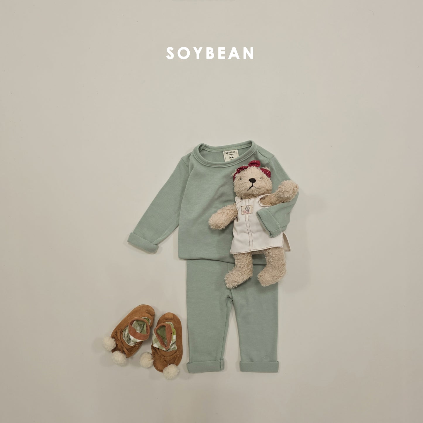 (Pre-order) Soybean Kids Winter - Heat Fleece Pajama Set 히트실내복 (6 Colors)