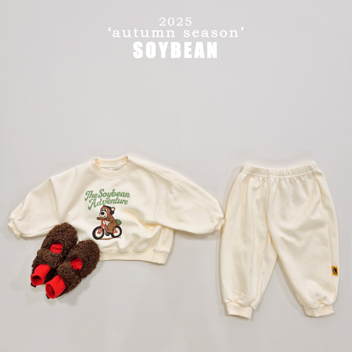 (Pre-order) Soybean Kids - Bear Adventure Top & Bottom Set 곰돌어드벤쳐상하복 (3 Colors)