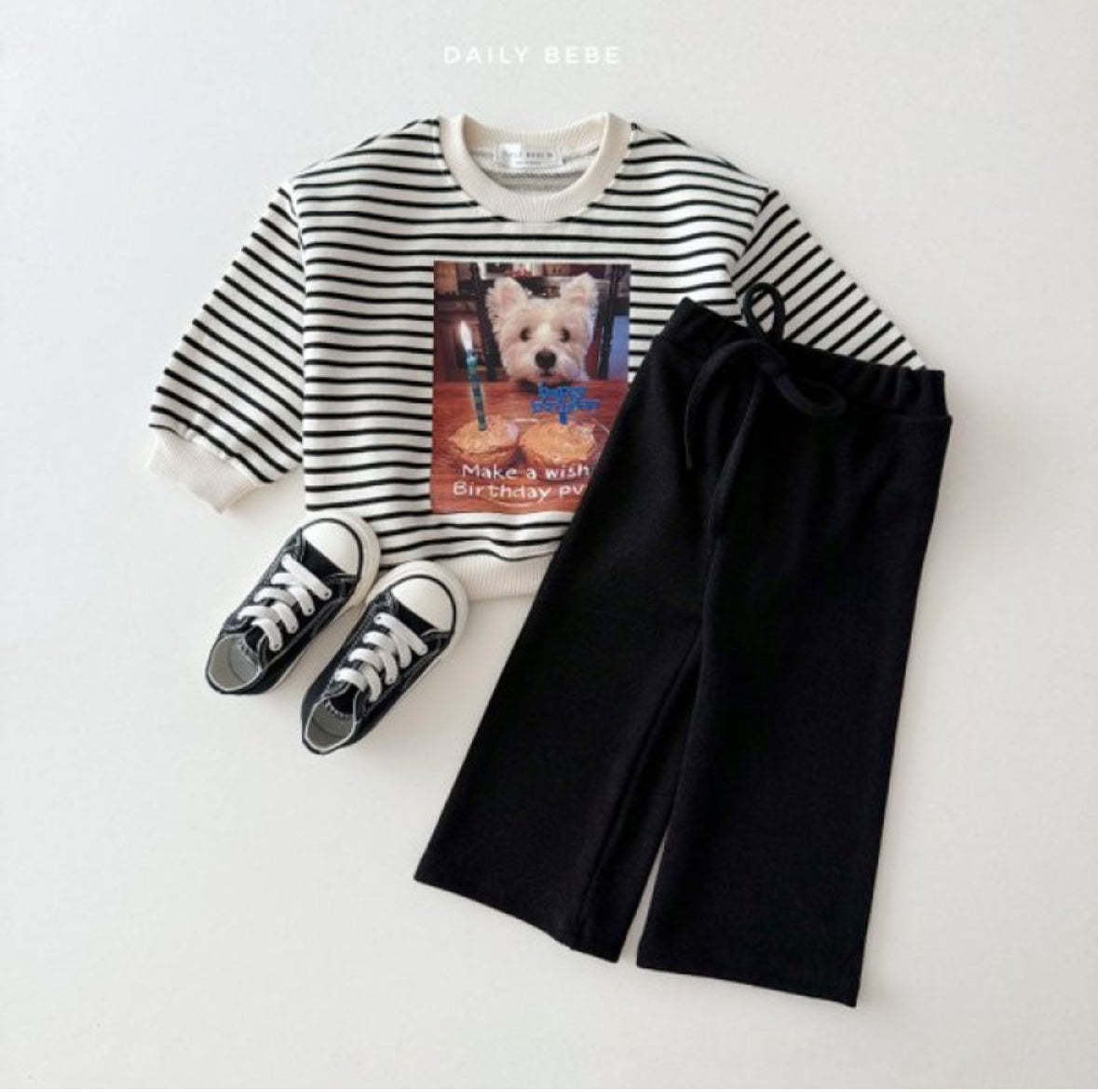 (In-stock) Daily Bebe - Birthday Pup Sweatshirt 생일축하 맨투맨 (2 Colors)
