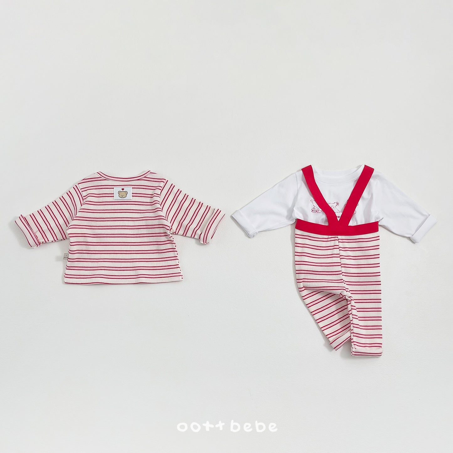 (Pre-order) OOTTBEBE Spring - Say OOTT Baby 1+1 Tee Set 세이오뜨 1+1티셔츠 (4 Colors)