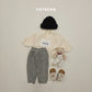 (Pre-order) Soybean Kids Winter - Lovely Bouclé Embroidered Sweatshirt 러블리뽀글맨투맨 (2 Colors)