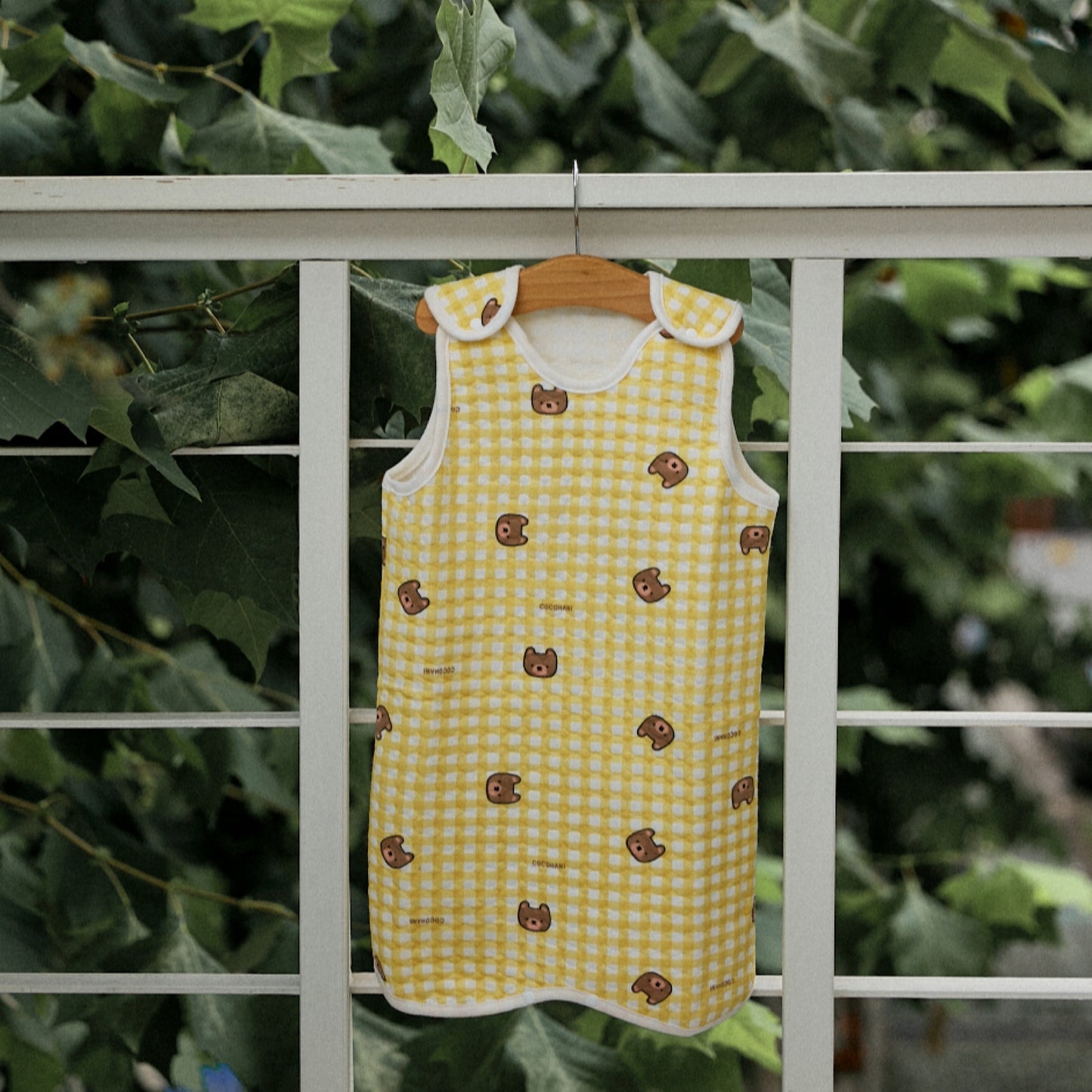 (COCOHANI) Cotton Gingham Check Sleep Vest (7 Colors)