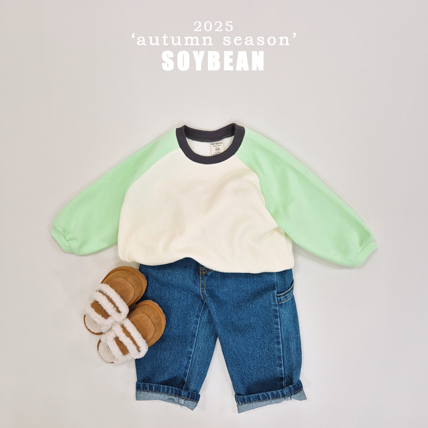 (Pre-order) Soybean Kids - Color Pang Sweatshirt 컬러팡맨투맨 (6 Colors)