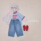 (Pre-order) Soybean Kids Spring - Wide Brush Denim Pants 와이드브러쉬데님팬츠 (2 Colors)