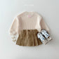 (Pre-order) Daily Bebe - Kids’ Ribbed Knit Sweatshirt 골지니트 맨투맨 (3 Colors)