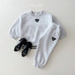 (Pre-order) Daily Bebe - Kids’ Love Embroidered Top & Bottom Set 러브자수 상하세트 (4 Colors)