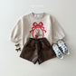 (Pre-order) Daily Bebe - Kids' Bunny Embroidery Sweatshirt 토끼 자수 맨투맨 (2 Colors)