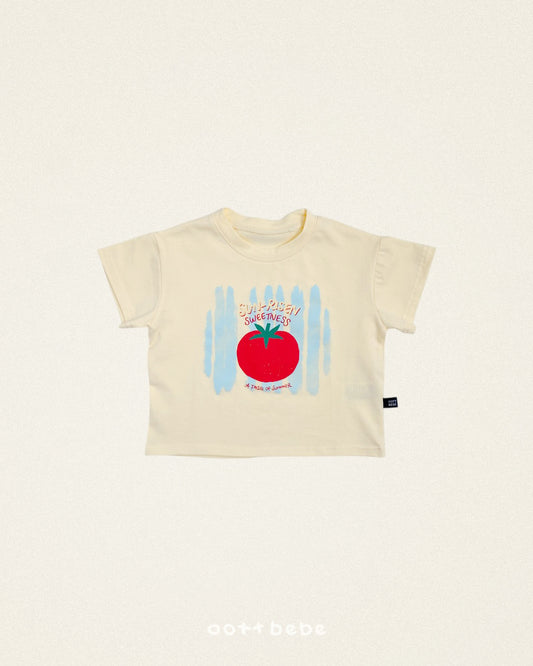 (Pre-order) OOTTBEBE Summer - Sweety Tomato T-shirt 스위티토마토티셔츠 (2 Colors)