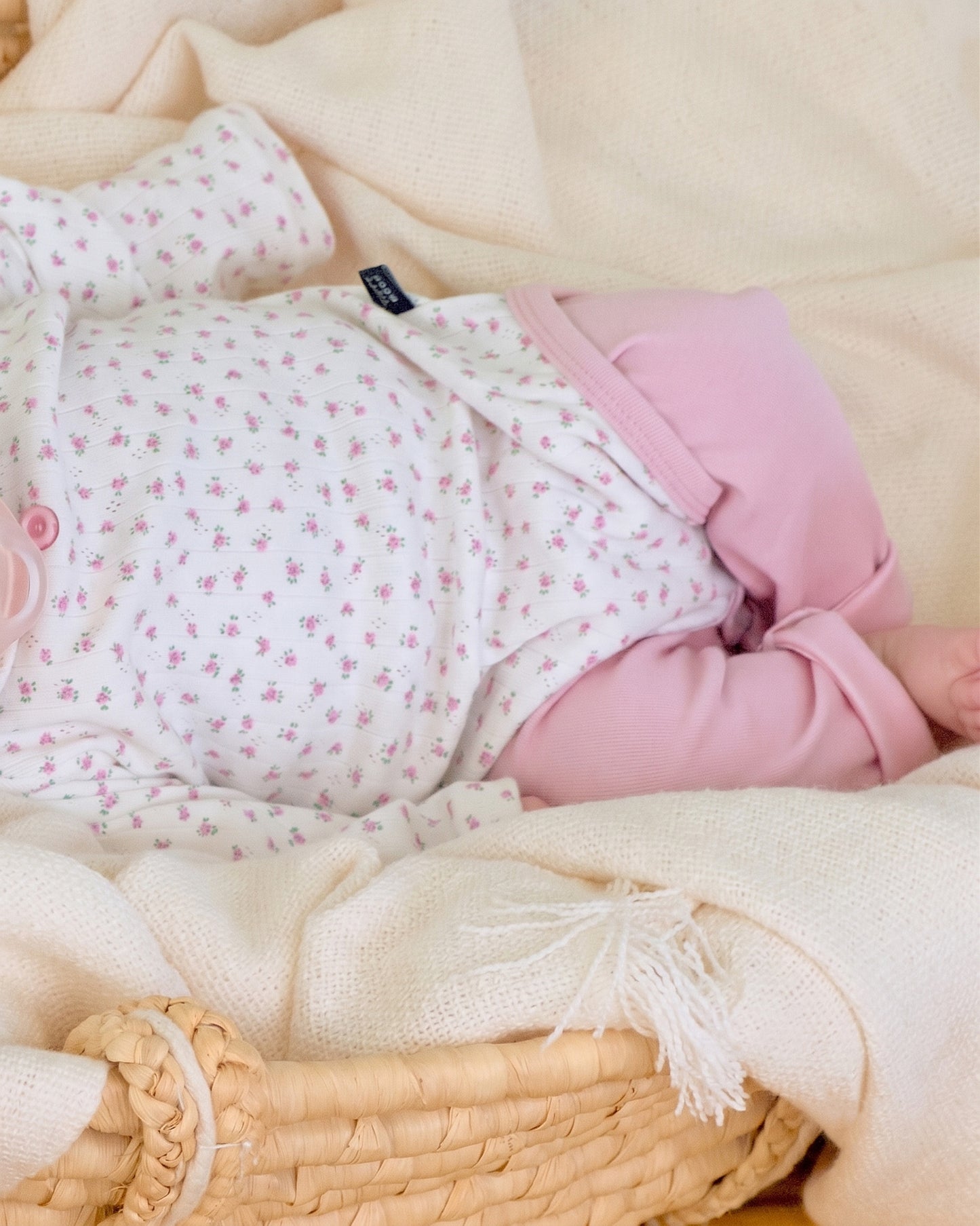 (Pre-order) OOTTBEBE Fall - Lovely Floral Romper & Leggings Set 코코플라워슈트세트 (2 Colors)