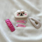 (Chenny Bong Bong) Kids’ Winter Bunny Hair Clips 5-piece Set