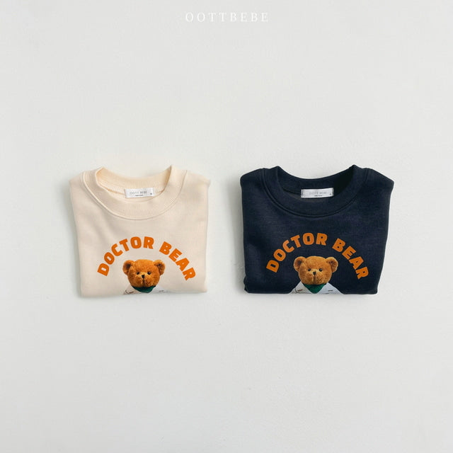 (Pre-order) OOTTBEBE - Dr. Bear Cozy Sweatshirt 닥터베어맨투맨 (2 Colors)