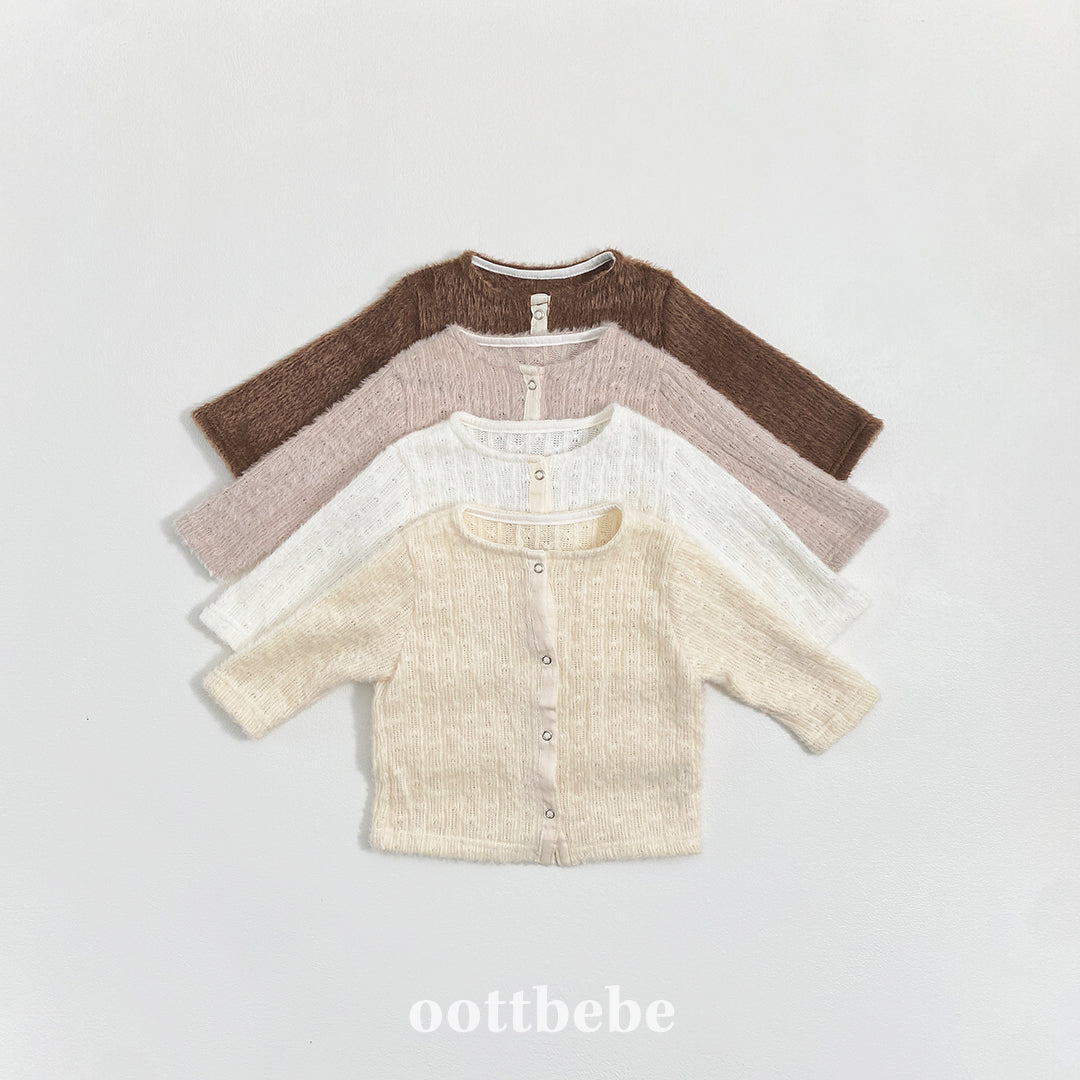 (Pre-order) OOTTBEBE Winter - Hazelnut Cardigan 헤이즐넛가디건 (4 Colors)