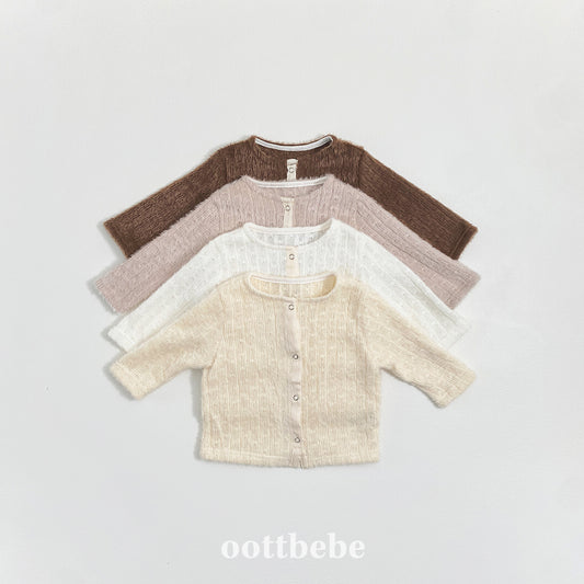(Pre-order) OOTTBEBE Winter - Hazelnut Cardigan 헤이즐넛가디건 (4 Colors)