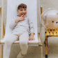 (Pre-order) KoongsKoongs Kids’ Premium Top & Bottom Beige Check Rashguard Set