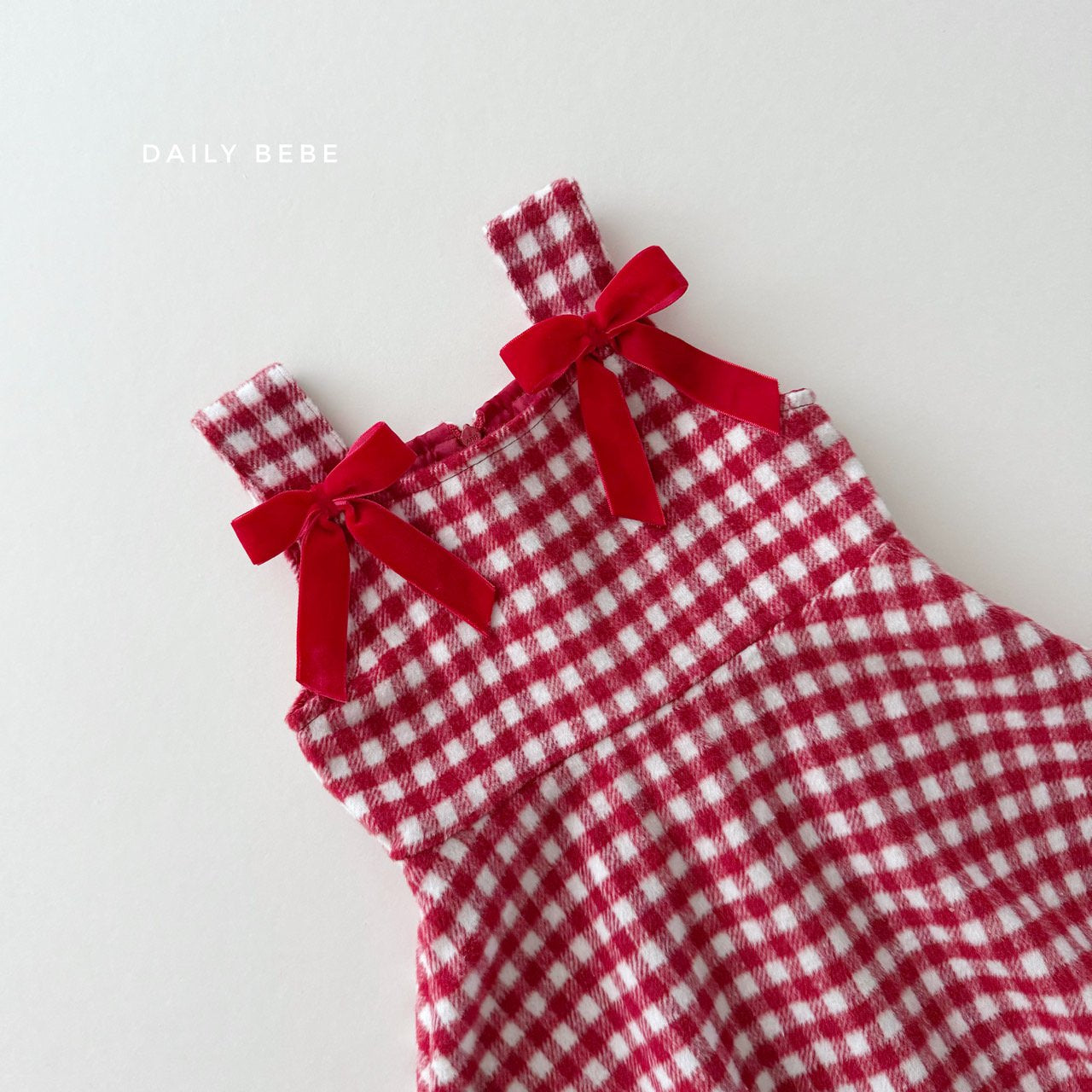 (Pre-order) Daily Bebe - Kids’ Christmas Eve Check Dress 이브체크원피스