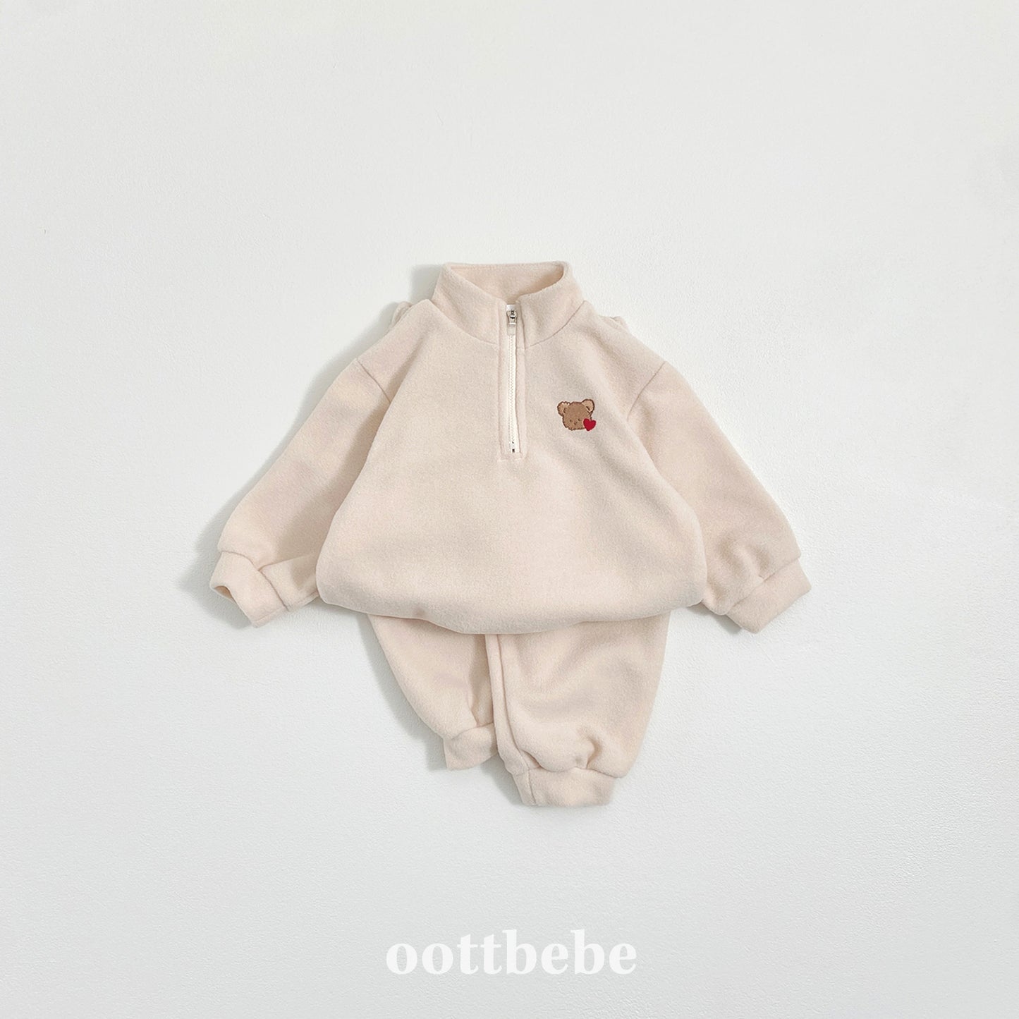 (Pre-order) OOTTBEBE Winter - Puppy Fleece Anorak Top & Bottom Set 멍멍아노락상하복 (4 Colors)