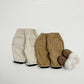 (Pre-order) OOTTBEBE - Stitch Detail Fleece Pants 피치배색스티치팬츠 (기모안감) (2 Colors)