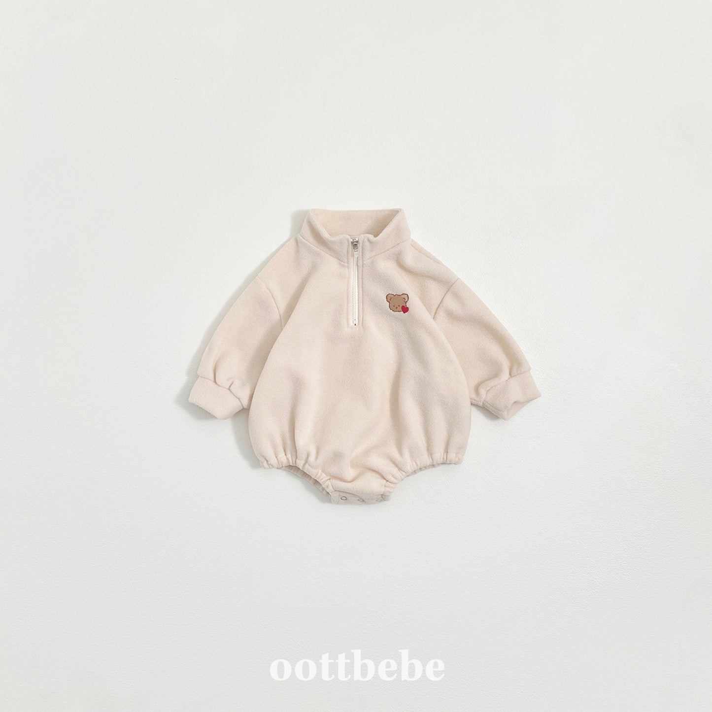(Pre-order) OOTTBEBE Winter - Puppy Fleece Anorak Bodysuit 멍멍아노락슈트 (4 Colors)