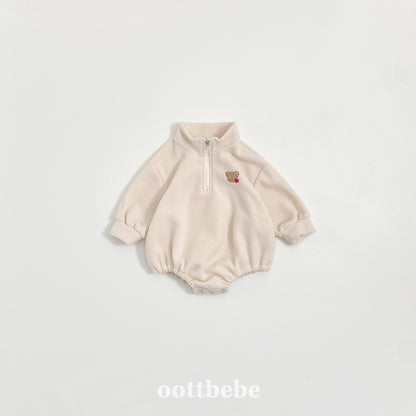 (Pre-order) OOTTBEBE Winter - Puppy Fleece Anorak Bodysuit 멍멍아노락슈트 (4 Colors)