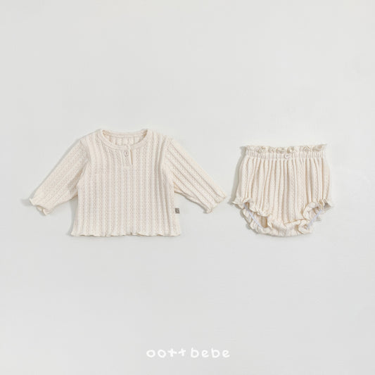 (Pre-order) OOTTBEBE Winter - Monshell Bloomer Set 몽쉘블루머set (3 Colors)