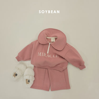 (Pre-order) Soybean Kids Winter - Miracle Half-Zip Top & Bottom Set 미라클반집업상하 (2 Colors)