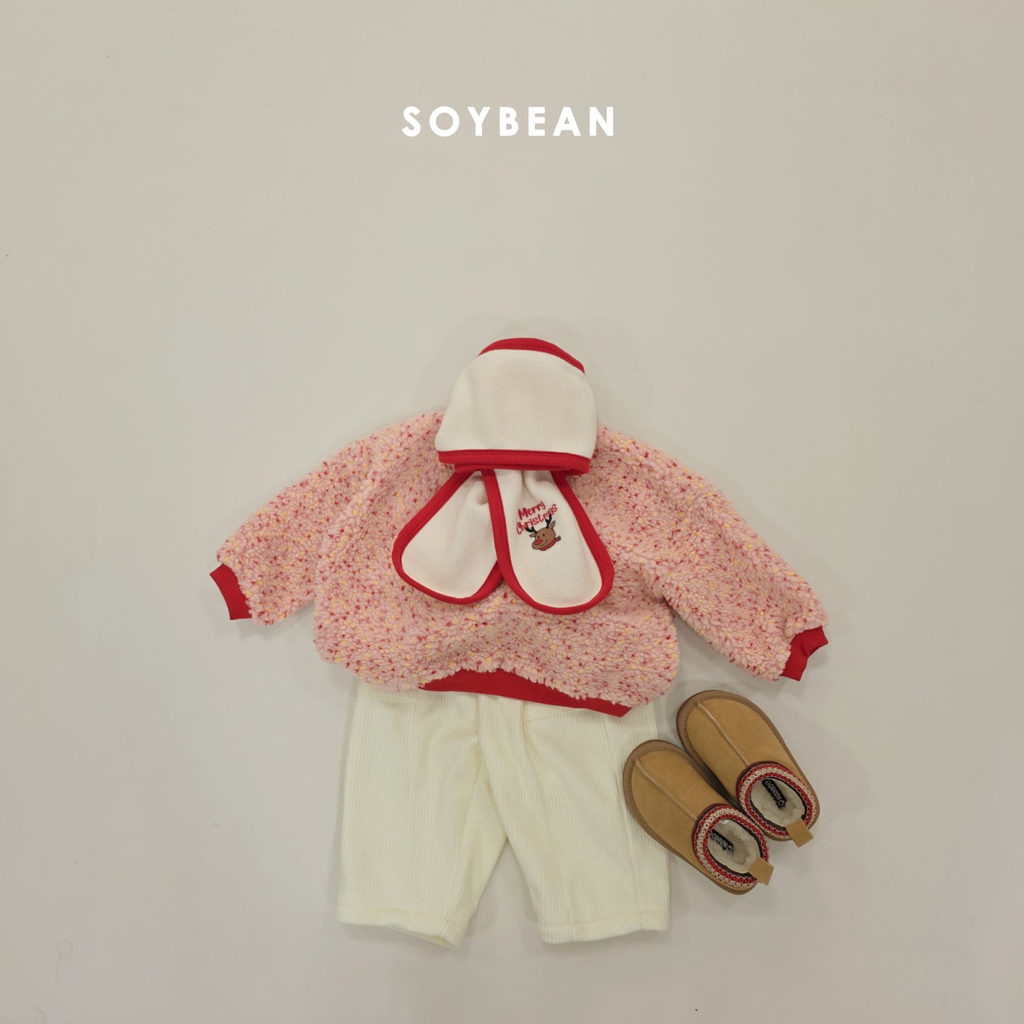 (Pre-order) Soybean Kids Winter - Popping Sherpa Sweatshirt 팝핑양털맨투맨 (4 Colors)