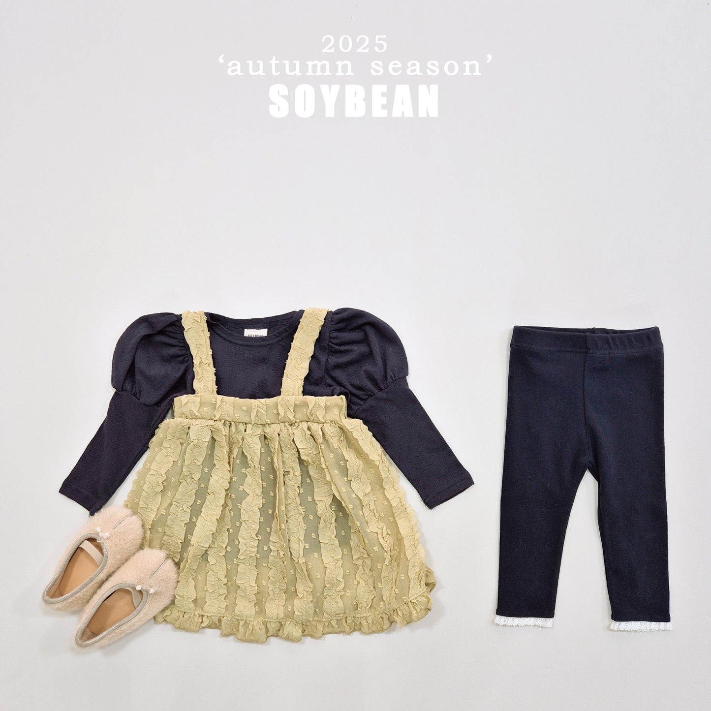 (Pre-order) Soybean Kids - Rosy Puff Tee 로지퍼프티 (3 Colors)