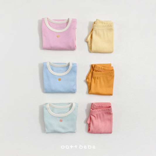 (Pre-order) OOTTBEBE Spring - Picnic Cotton Pajama Set 피크닉실내복 (3 Colors)