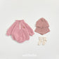 (Pre-order) OOTTBEBE Winter - Puppy Fleece Anorak Bodysuit 멍멍아노락슈트 (4 Colors)