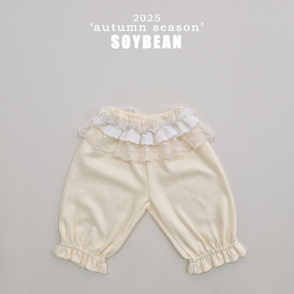 (Pre-order) Soybean Kids - Lace Layered Frill Pants 레이스캉프릴팬츠 (2 Colors)