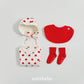 (Pre-order) OOTTBEBE Winter - Heart Full Suit + Bonnet Set 하트전신슈트+보넷set (2 Colors)