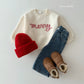 (Pre-order) Daily Bebe Winter - Kids' Embroidered Merry Candy Cane Sweatshirt 자수메리맨투맨 (2 Colors)