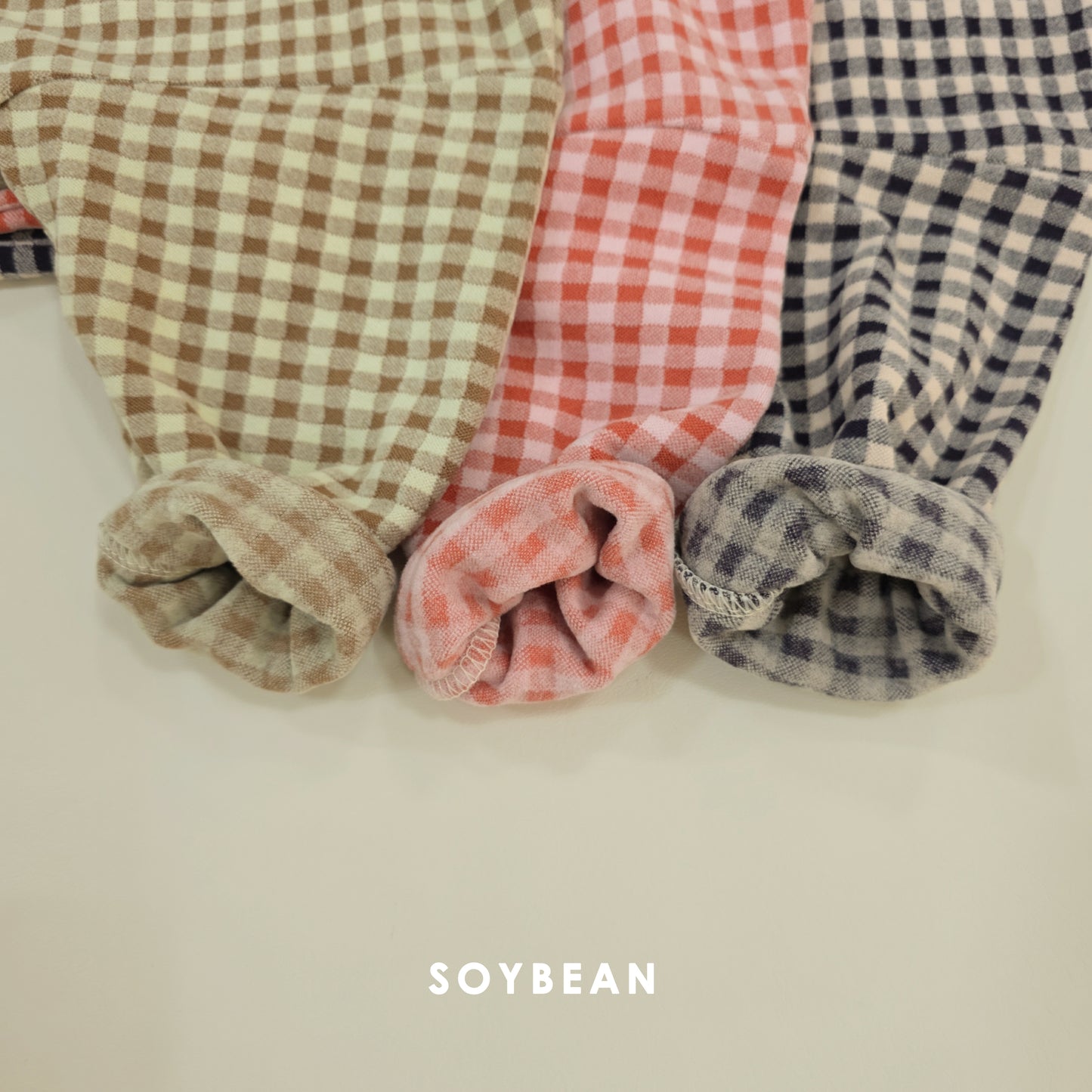 (Pre-order) Soybean Kids Winter - Check Cozy Fleece Top & Bottom Set 체크몽글실내복 (3 Colors)