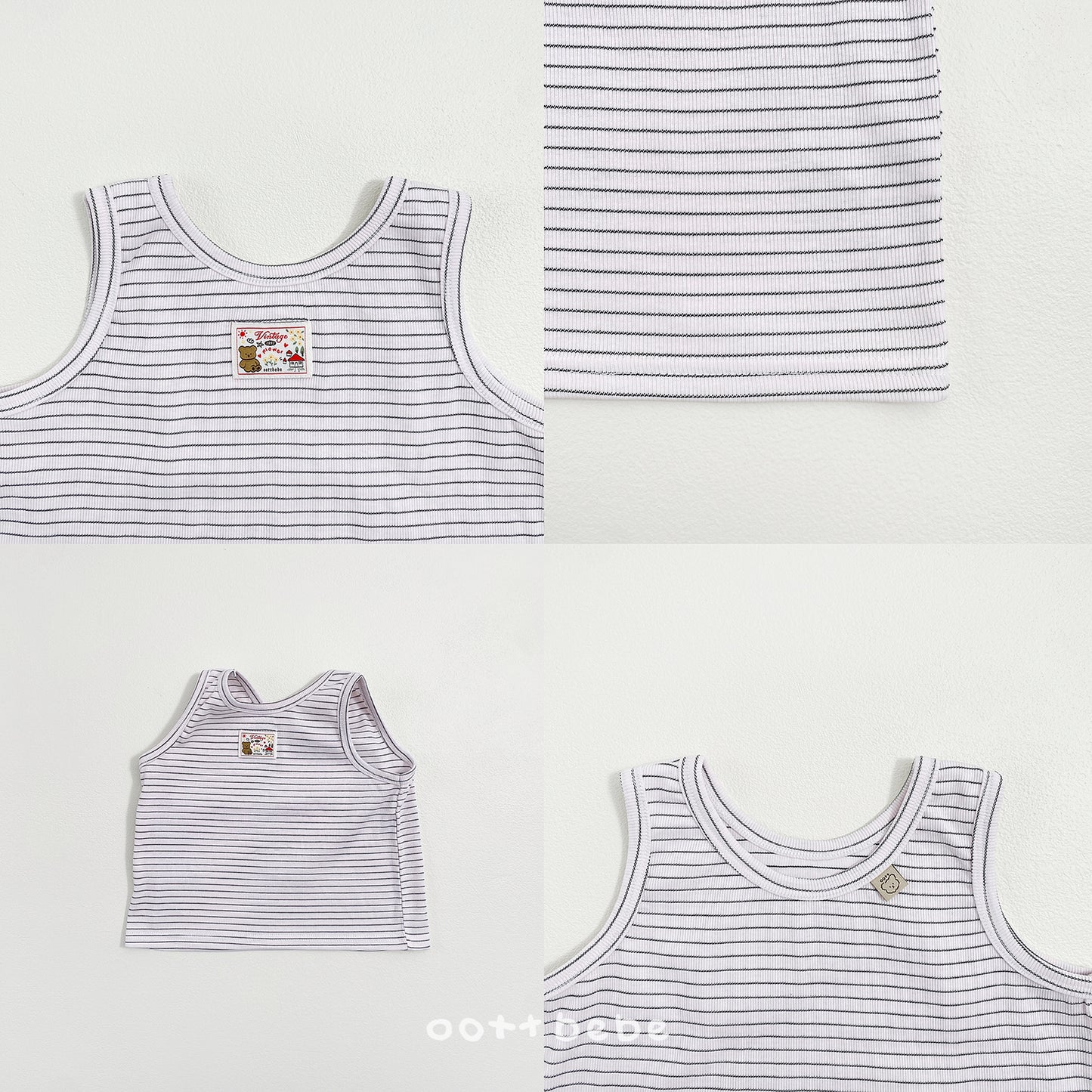 (Pre-order) OOTTBEBE Summer - Sherbet 1+1 Tee Set (Kids) 샤베트 1+1티셔츠 (5 Colors)